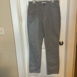 Lands End size 14, long corduroy pants Dove Gray in excellent condition